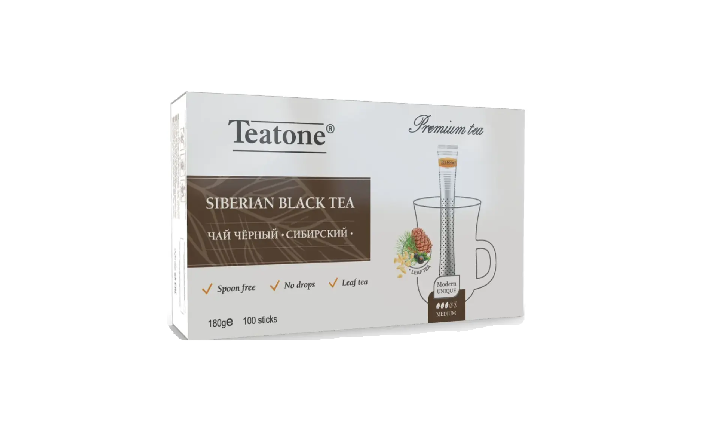 Чай Черный Teatone Сибирский 100 Стиков