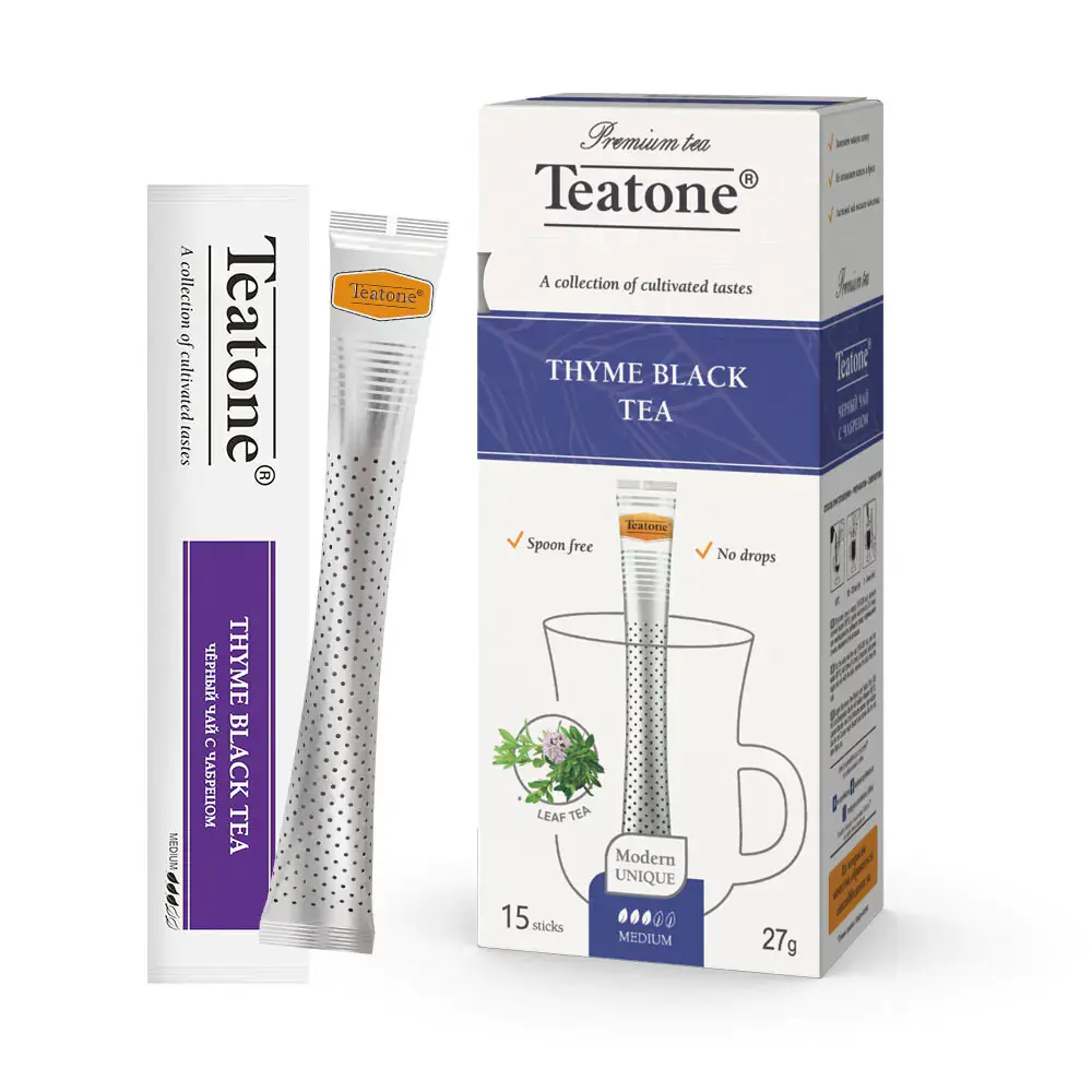 Чай Черный В Стиках Teatone С Чабрецом