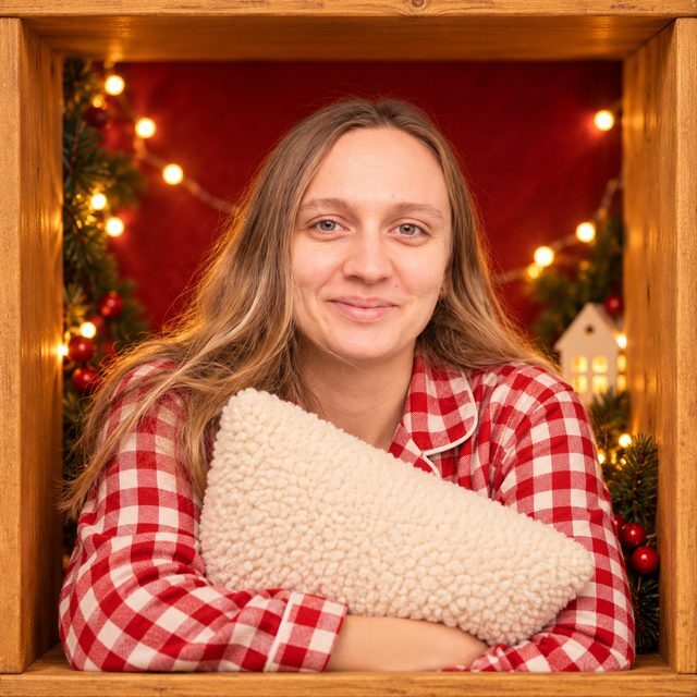 Świąteczny portret AI – piżama
