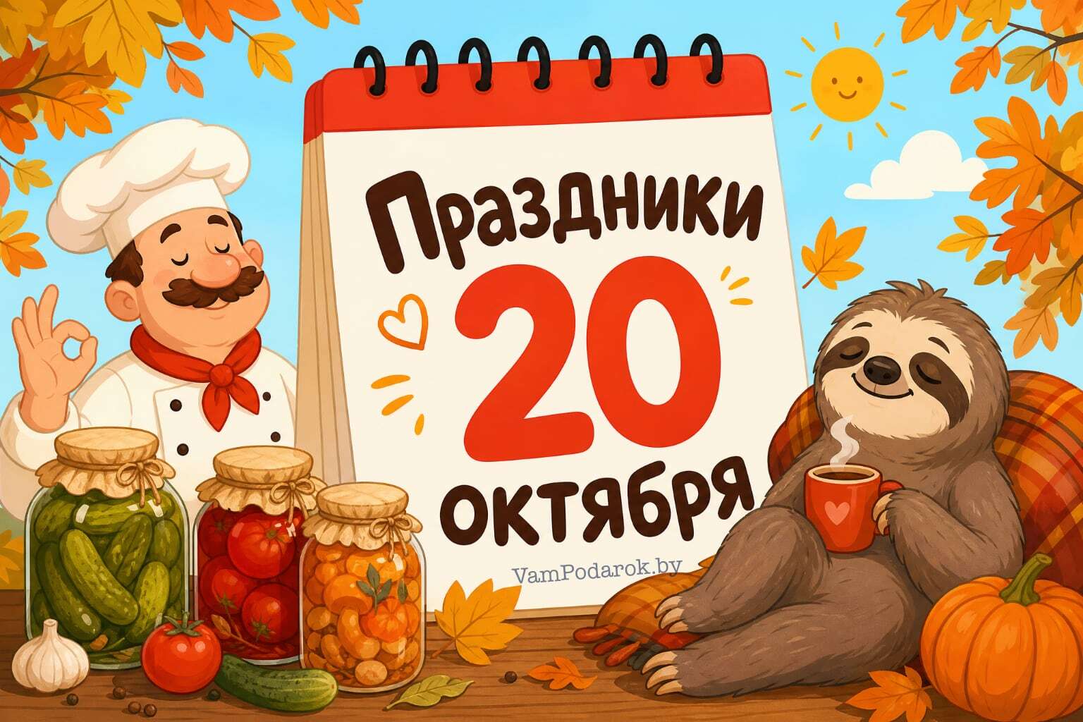 Праздники 20 октября – открытки и картинки