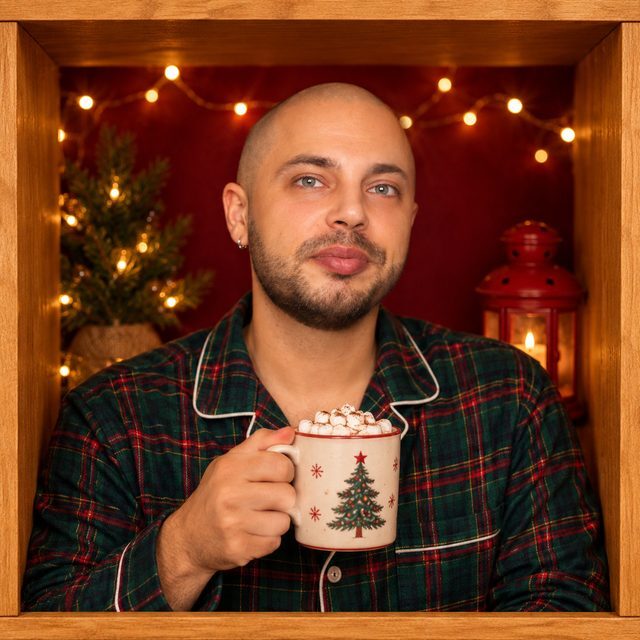 Świąteczny portret AI – piżama