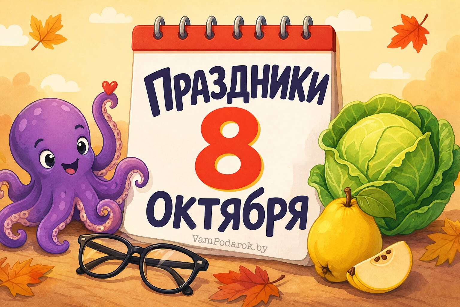 Праздники 8 октября – открытки и картинки