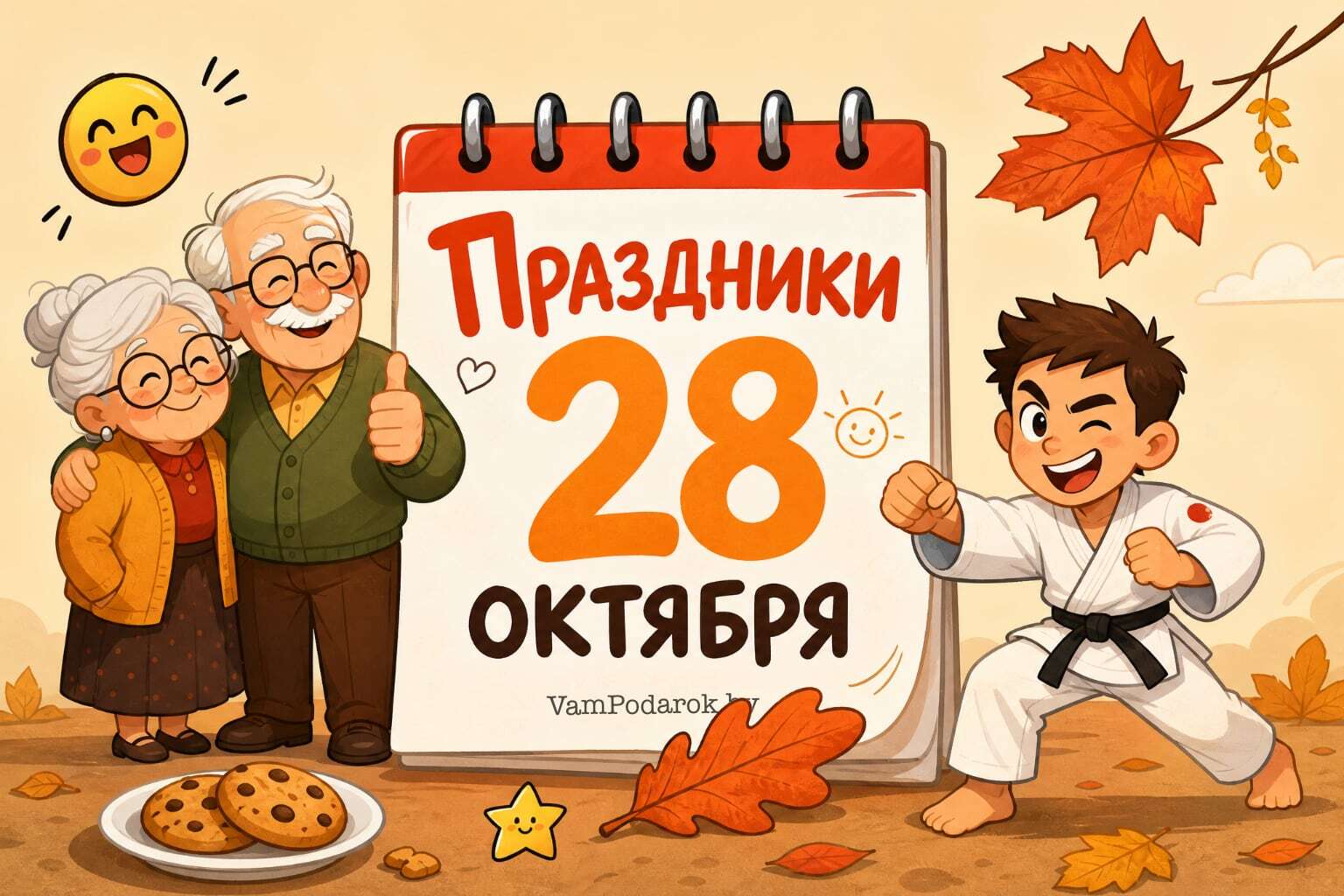 Праздники 28 октября – прикольные открытки и картинки