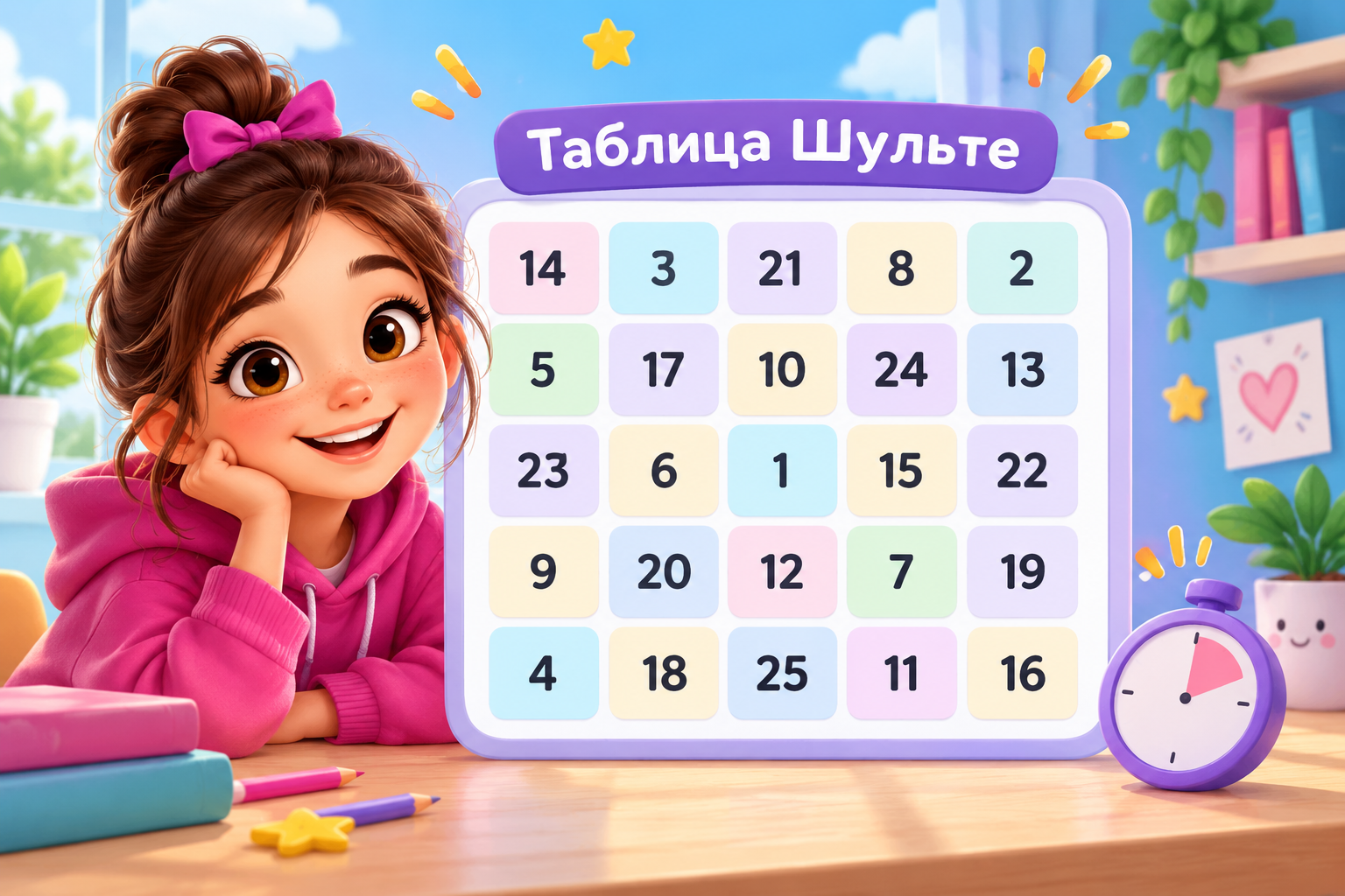 Таблицы Шульте — развивающая игра для детей