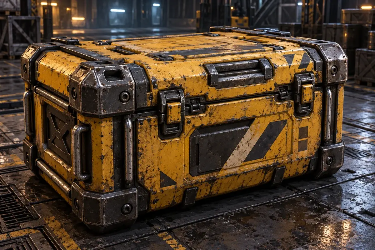Игровой ящик с потертой краской