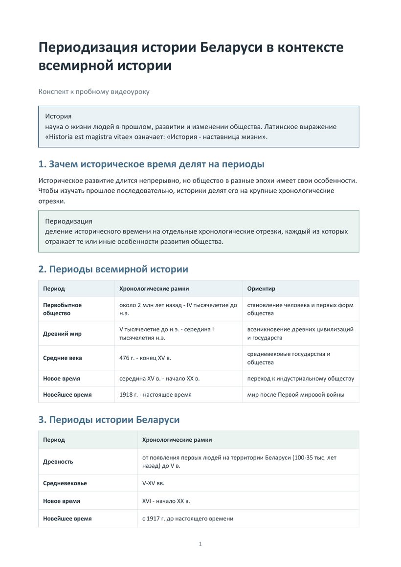 Конспект, страница 1