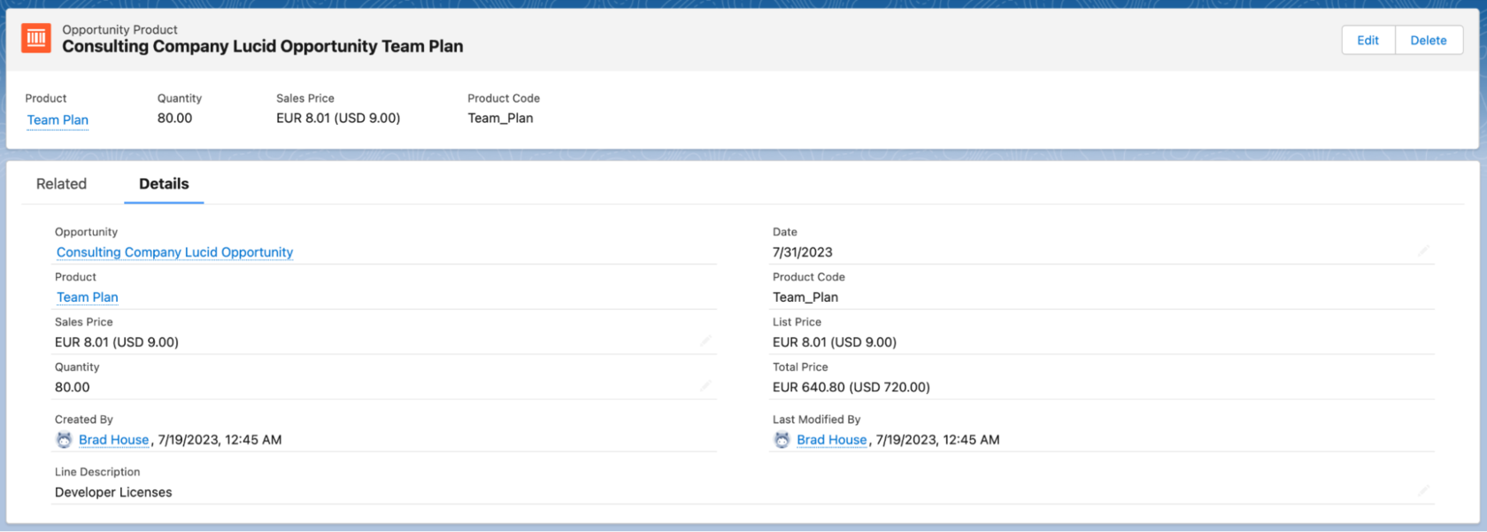Standard Objects in Salesforce Sales Cloud