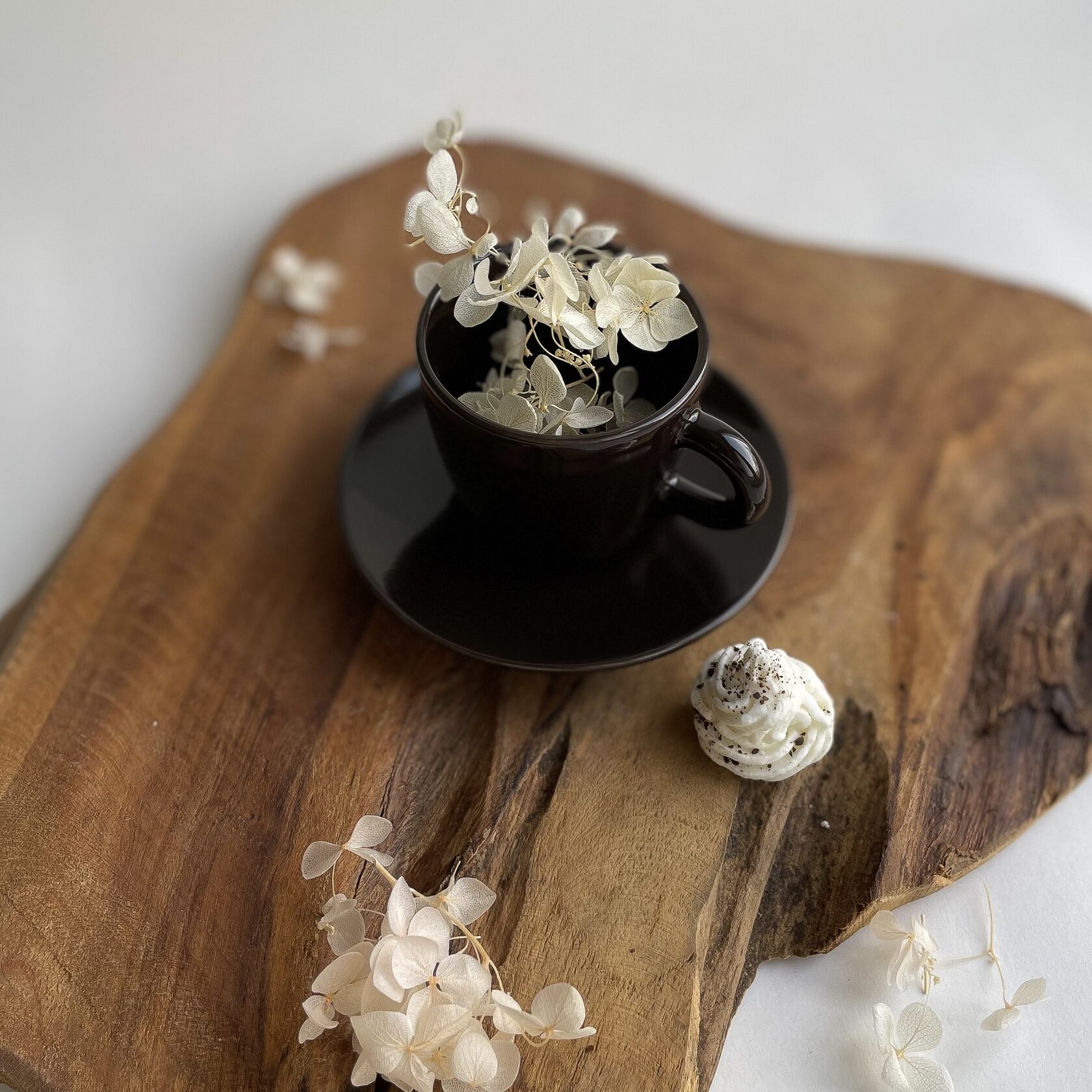 Вариация цвета кофейной чашки 70 мл. с блюдцем для соевой свечи Hazelnut coffee