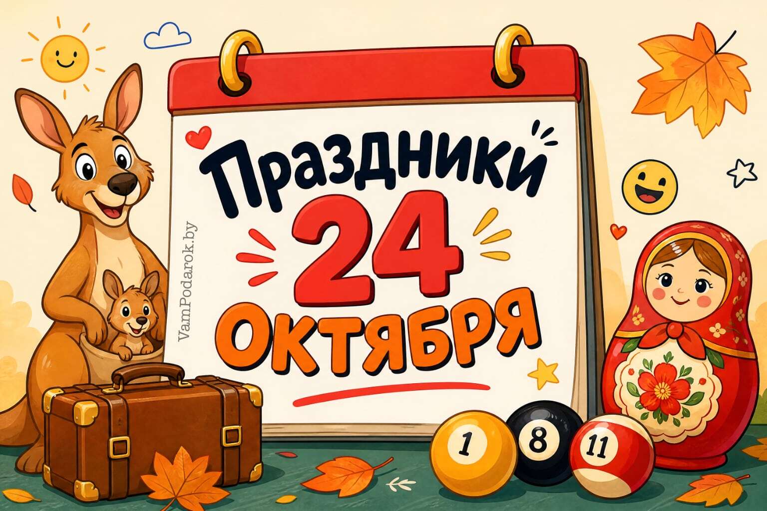 Праздники 24 октября – открытки и картинки