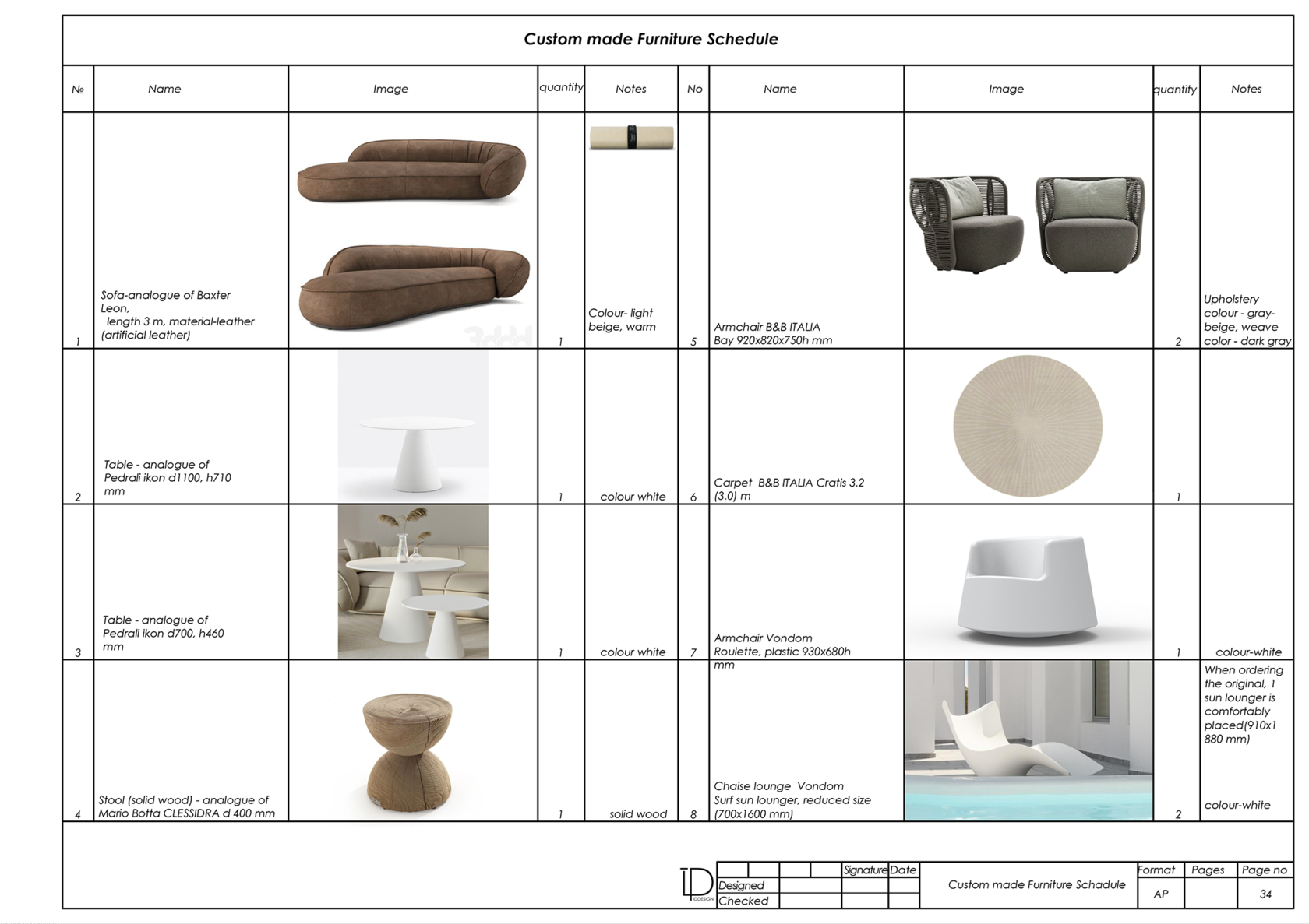Example of an interior project