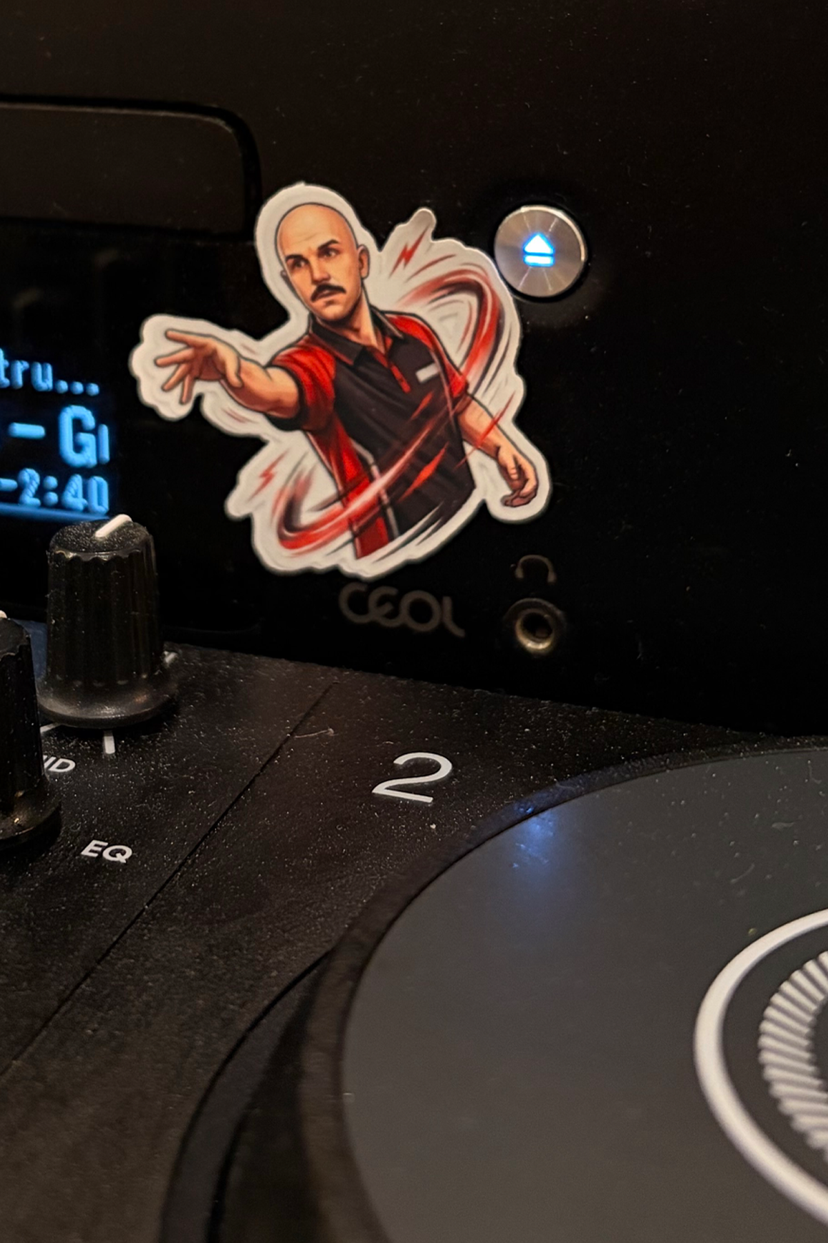 Physical AI sticker on a real object 3