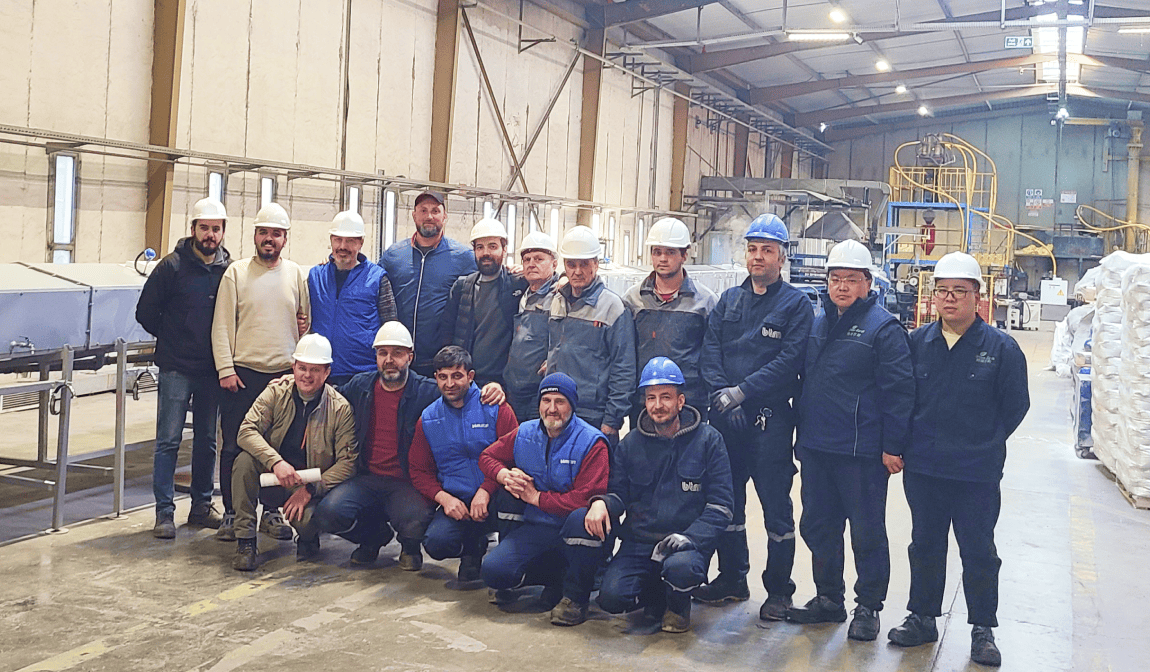 Men in hard hats at work