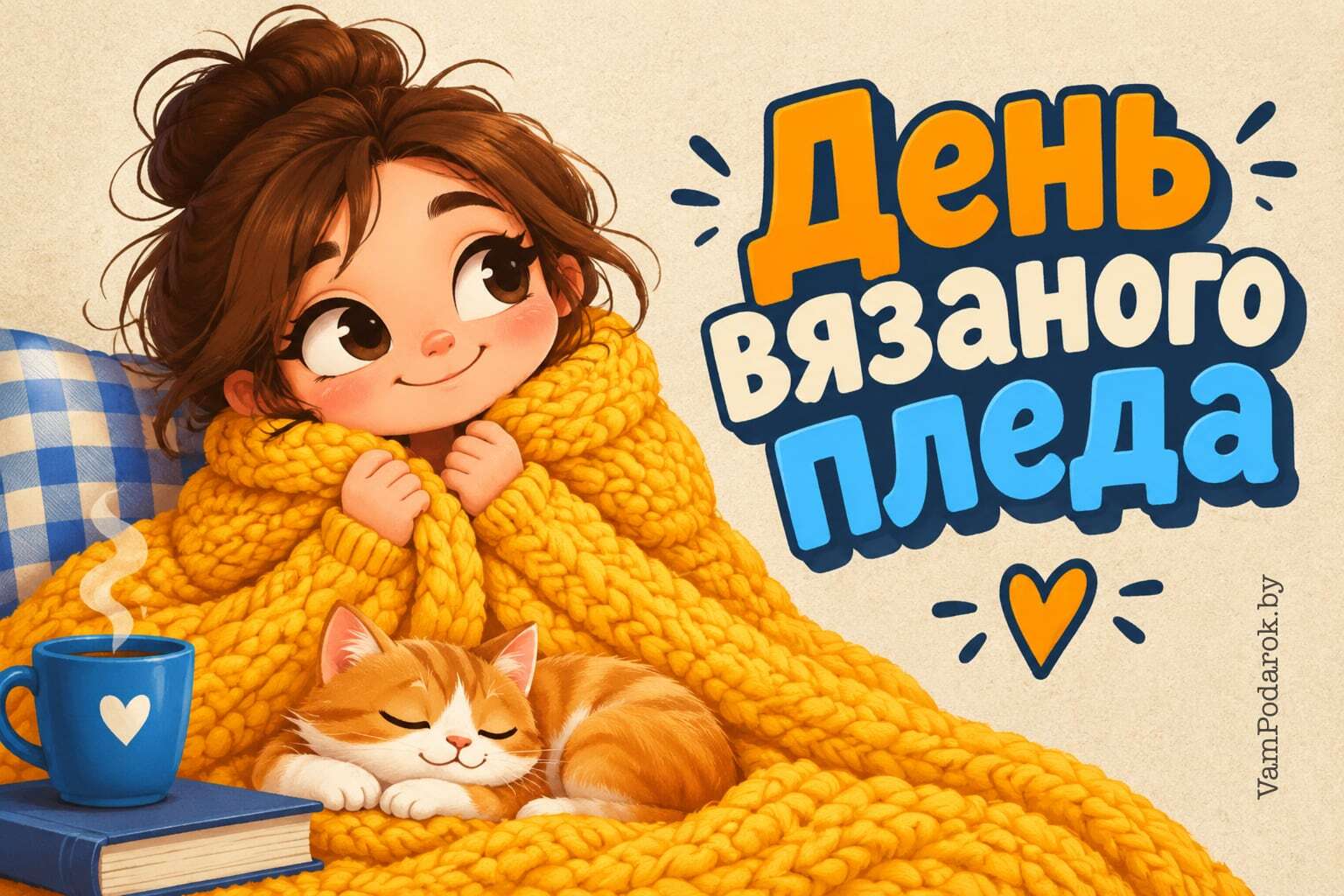 День уютного вязаного пледа